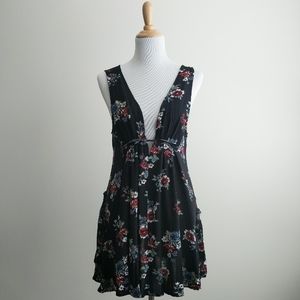 COTTON CANDY Floral Mini Dress Black Size Small
